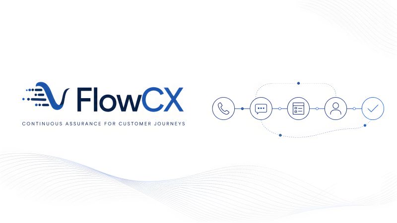 FlowCX product visual showing continuous assurance for customer journeys.